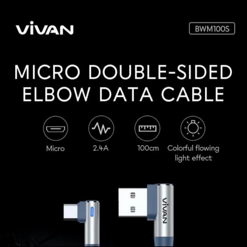 Kabel USB Micro VIVAN Gaming Siku Fast Charging 2.4A Panjang 1M Original  - BWM100S BWL100S BWC100S BWM BWC BWL