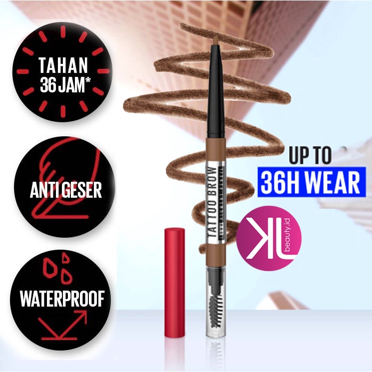 Maybelline Tattoo Brow 36H Pencil Pensil Alis