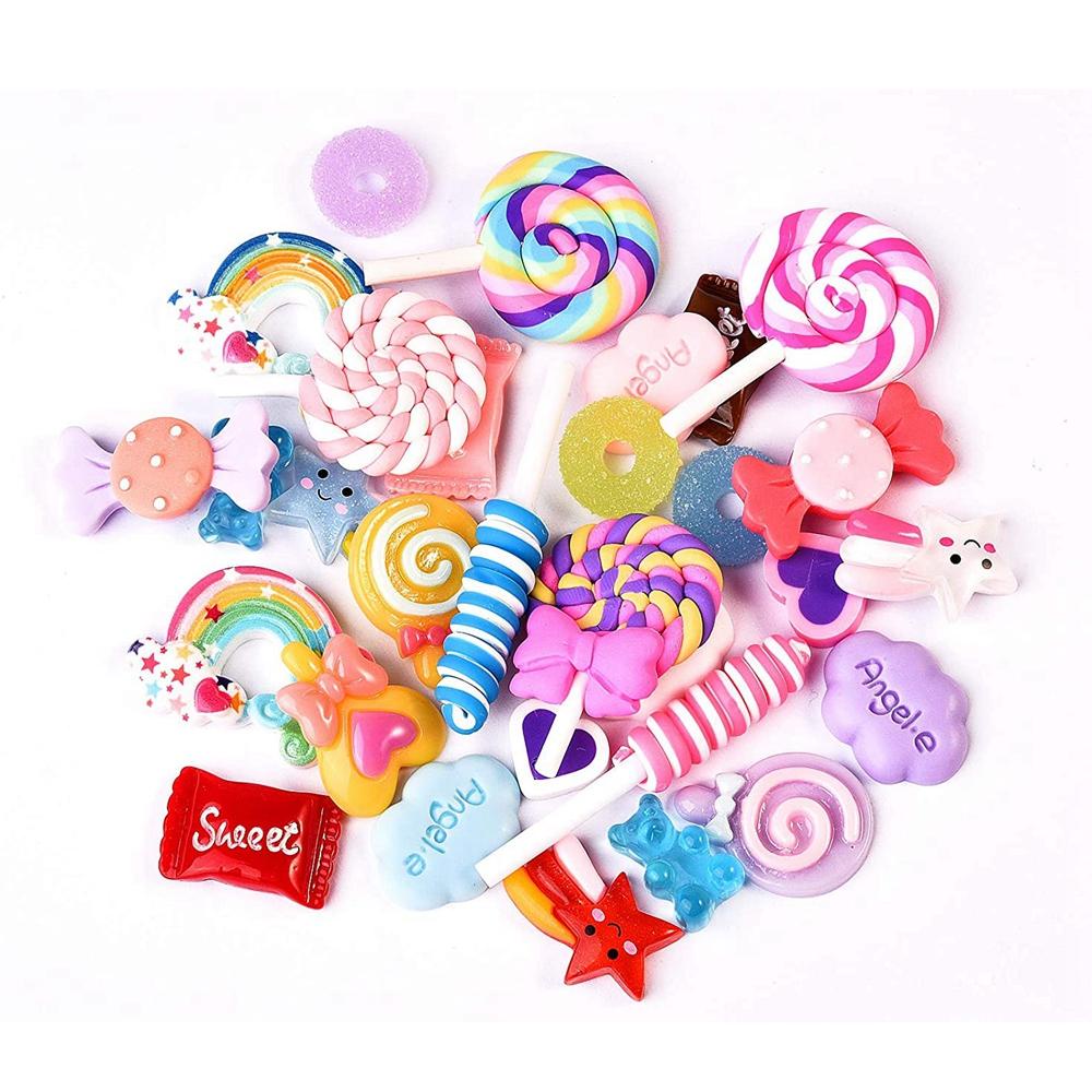 [Elegan] Slime charms Ringan Tidak Beracun Untuk Jepit Rambut Gantungan Kunci croc Aksesoris Permen Pesona Hadiah Perlengkapan scrapbooking