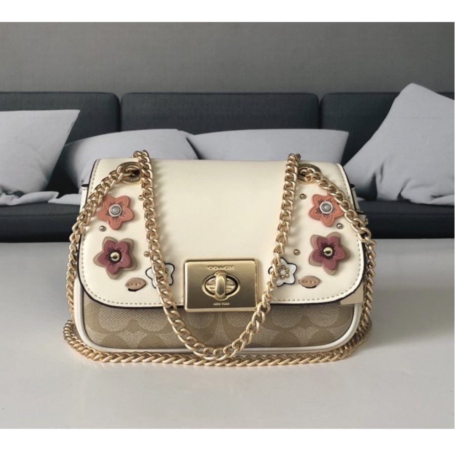 Coach flower shoulder bag / Tas Wanita