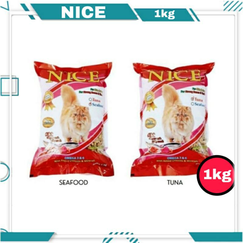 makanan kucing nice 1kg cat food nice pack 1kg