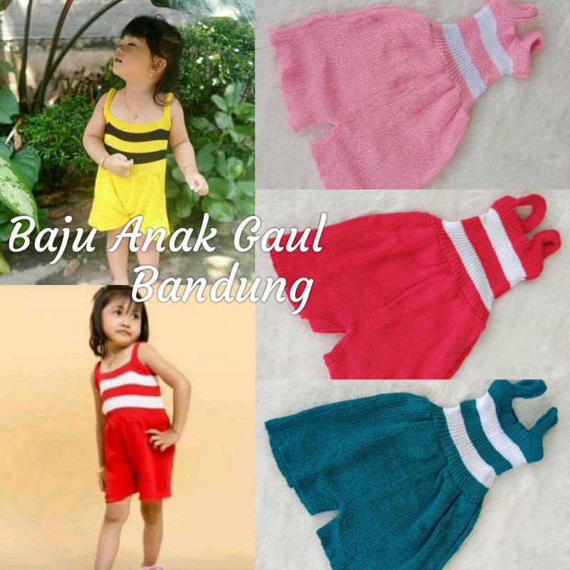 Jumpsuit Rajut 0-2 Tahun Jumper Rajut Yukensi Lucu Romper Jumsuit Bayi / Anak Baju Perempuan