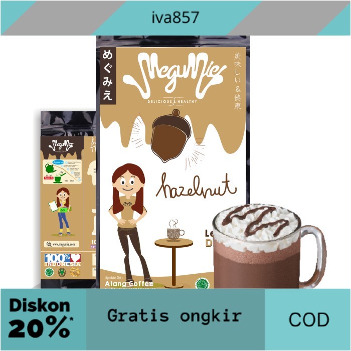 

PROMO 1000gr Megumie Hazelnut Latte Powder Minuman Bubuk Kacang Hazel Nut GRATIS ONGKIR