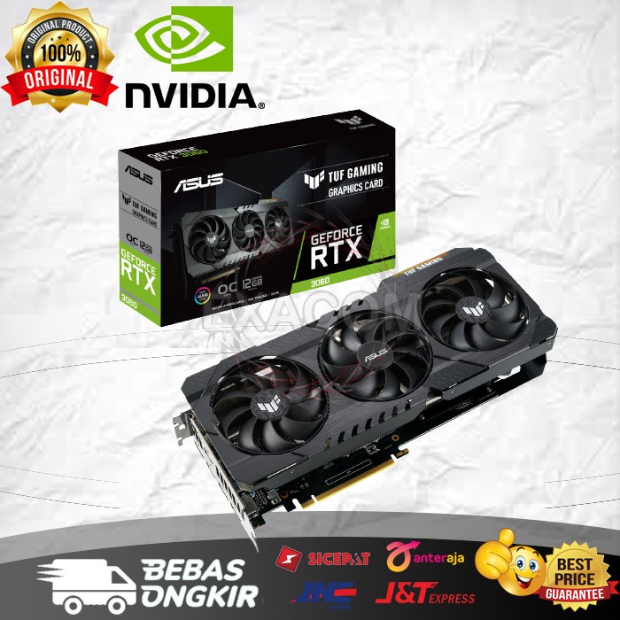 VGA ASUS TUF RTX 3060 Gaming V2 12GB DDR6 - RTX3060 O12G Gaming