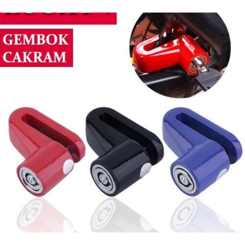 Bundara.id Pr-1353 Kunci anti maling/Kunci Gembok Cakram Pengaman Tambahan Motor Anti Maling