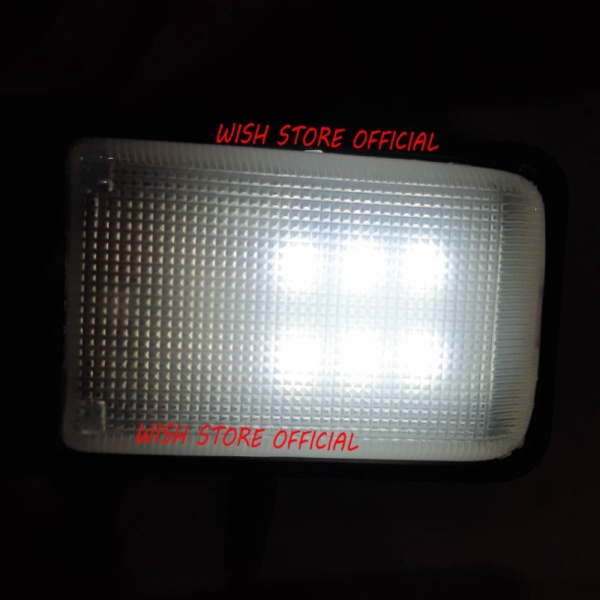 TERMURAH Lampu Plafon Mobil Room Lamp Kabin Kijang Super Grand Rover Kapsul LED - Hitam Berkualitas