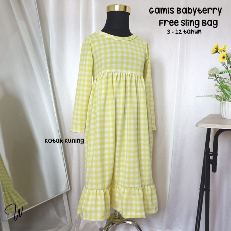 Gamis Kotak Kotak Anak Perempuan