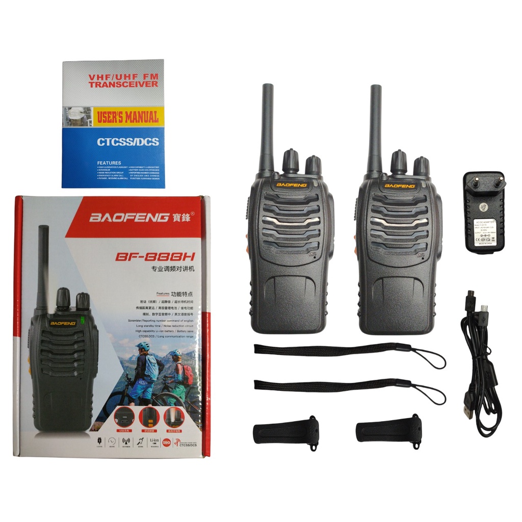 HANDY TALKY HT BAOFENG BF888H WITH FIXED ANTENNA WALKIE TALKIE BF-888H UHF 400 ORIGINAL