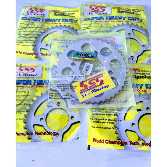 Gear belakang sss 428 41 42 43 44 45 megapro gl max pro tiger sonic verza cb150 r