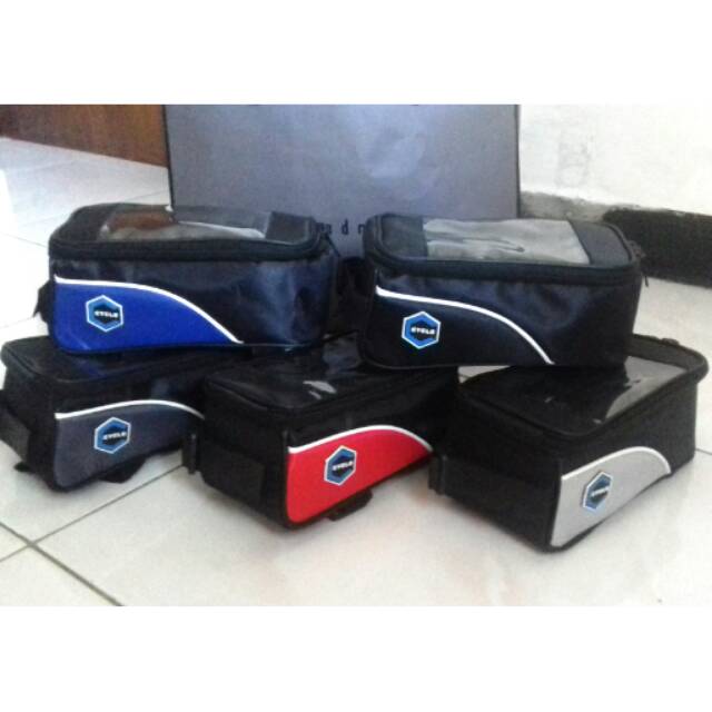 Tas frame hp handphone tas sepeda waterproff tahan air tas tempat hp sepedas