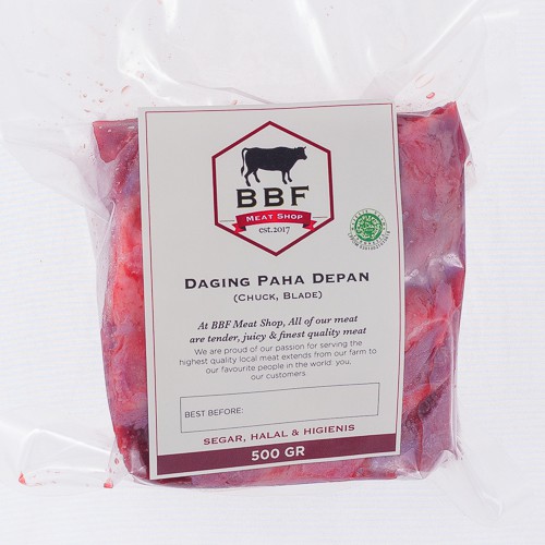 

Daging Paha Depan (Chuck, Blade) Kemasan: 500 gr