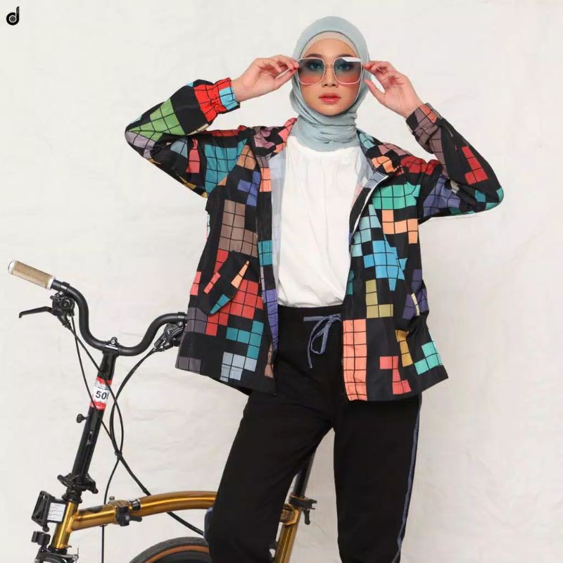 DEENAY JACKET TETRIS BLACK JAKET