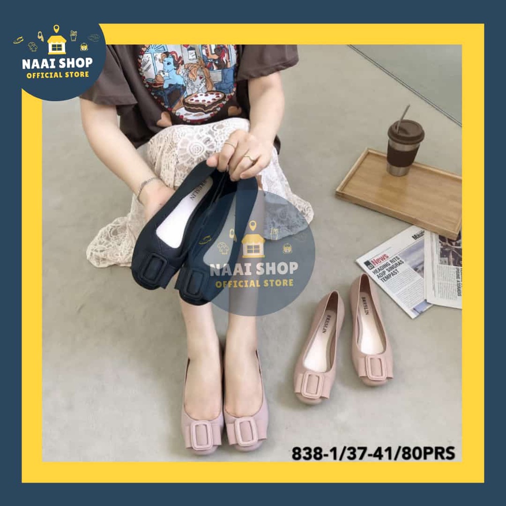 Flatshoes Jelly Import 838 Sepatu Flat Wanita model Gesper Pita Taylor size 37-41 Sepatu Karet Casual Cewek Murah Pantofel Kerja Kuliah Sekolah aksen Sabuk Soft Color Doft Terlaris SlipOn Karet Kasual Kekinian Selop Formal Premium Korea Style Terbaru Naai