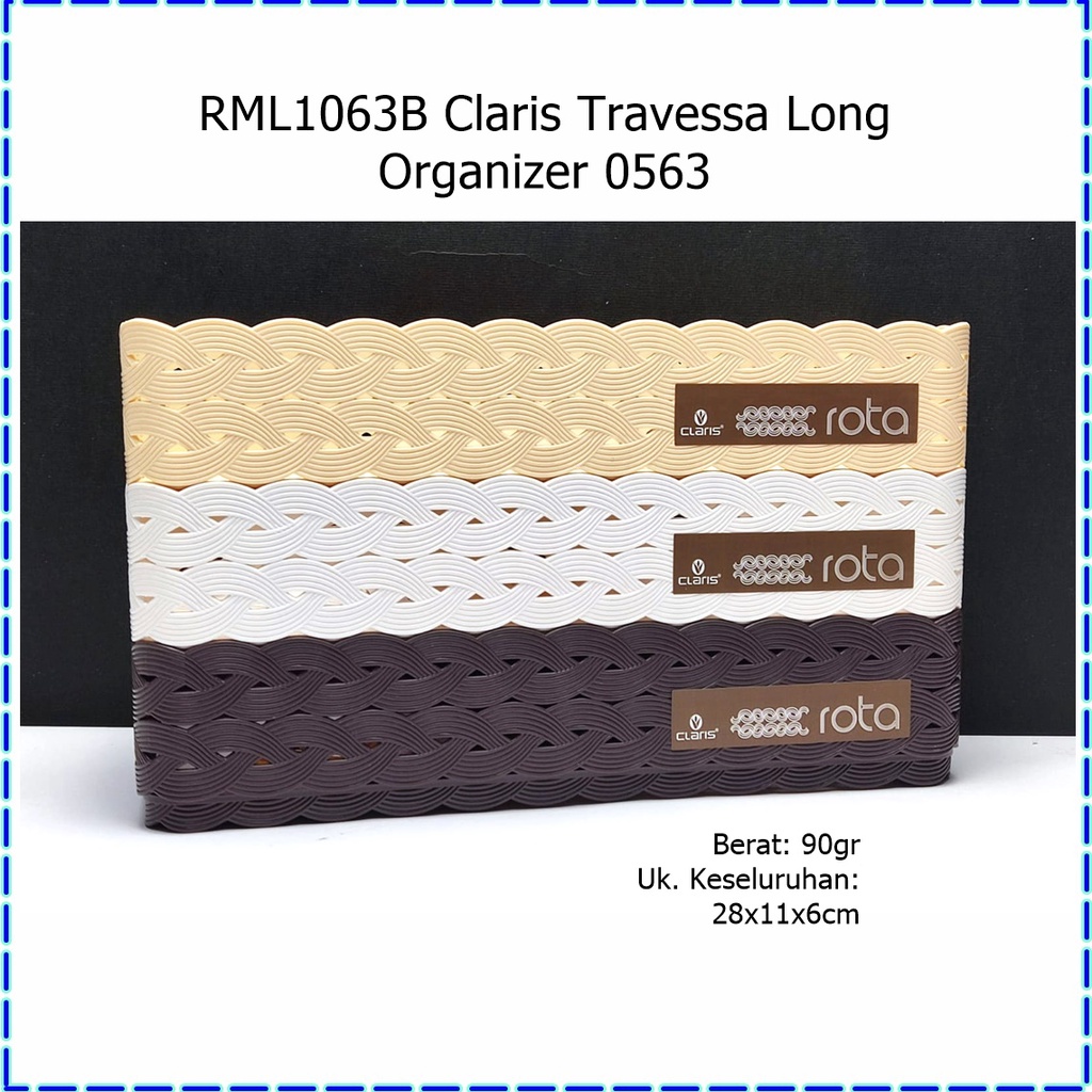 RML1063B Claris Travessa Rota Long Organizer/Temapt Penyimpanan/Desk Organizer 0563