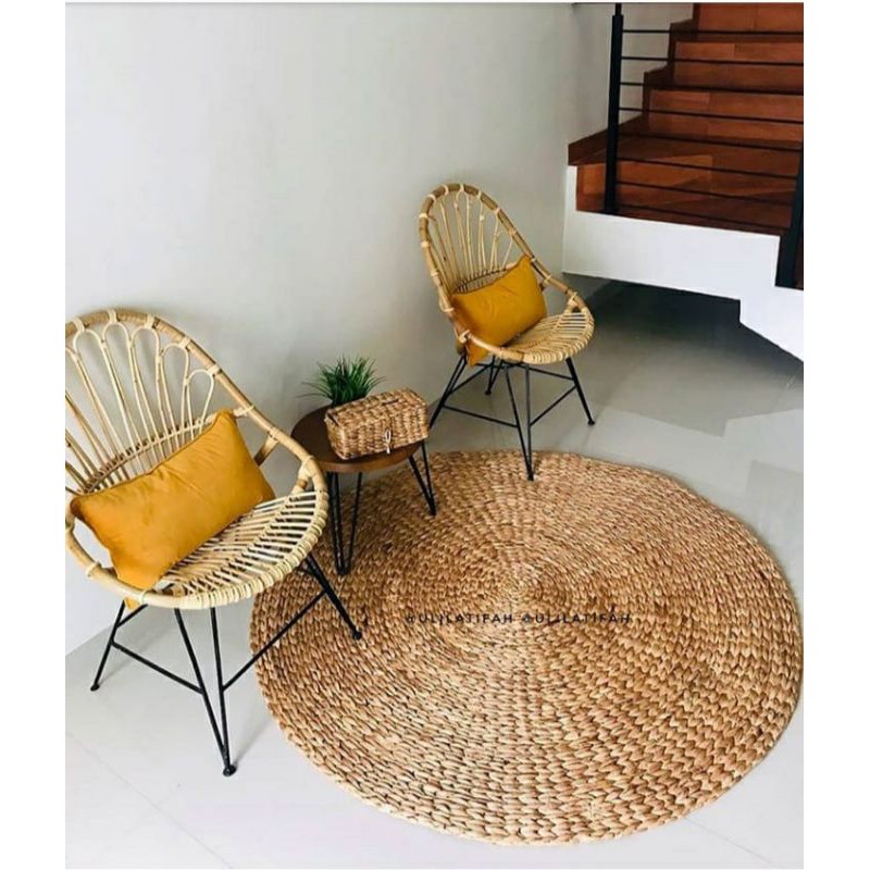 Rug anyaman /karpet anyaman encenggondok/ karpet ruang tamu