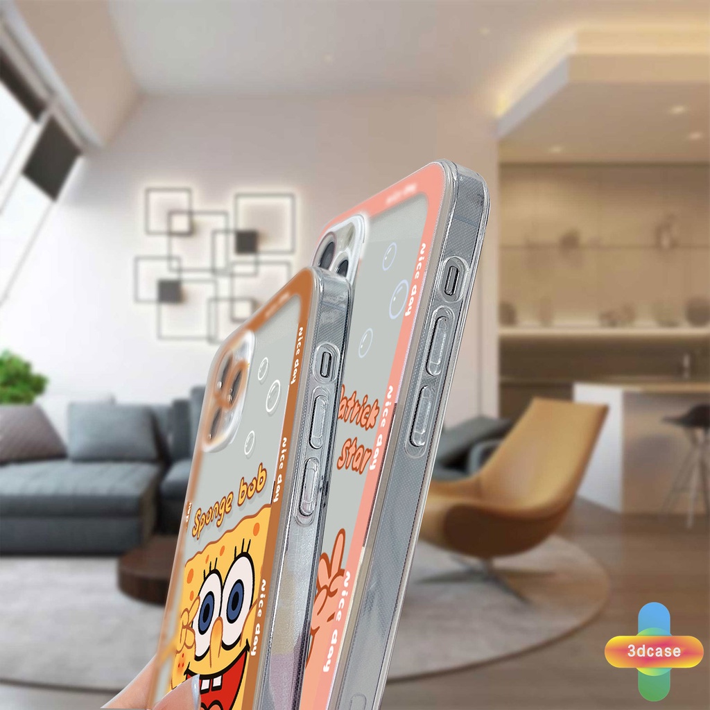 Casing Soft TPU Case Xiaomi Redmi Note 9 8 10 10S 9 10 PRO MAX 11 9S Xiaomi Redmi POCO C3 C31 X3 NFC X3 PRO Redmi 9C NFC 9A 9i 9T 9AT 9ACTIV 9 PRO Power 10X POCO M2 PRO 10 Prime Cartoon SpongeBob SquarePants Transparent Case