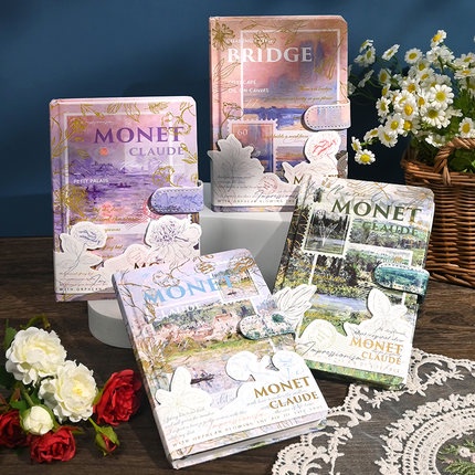 

Painting appearance level wind notebook literary retro hand book book upset the hardcover girl extract this creative fine magnetic clasp diary notepad full-color pages student stationery