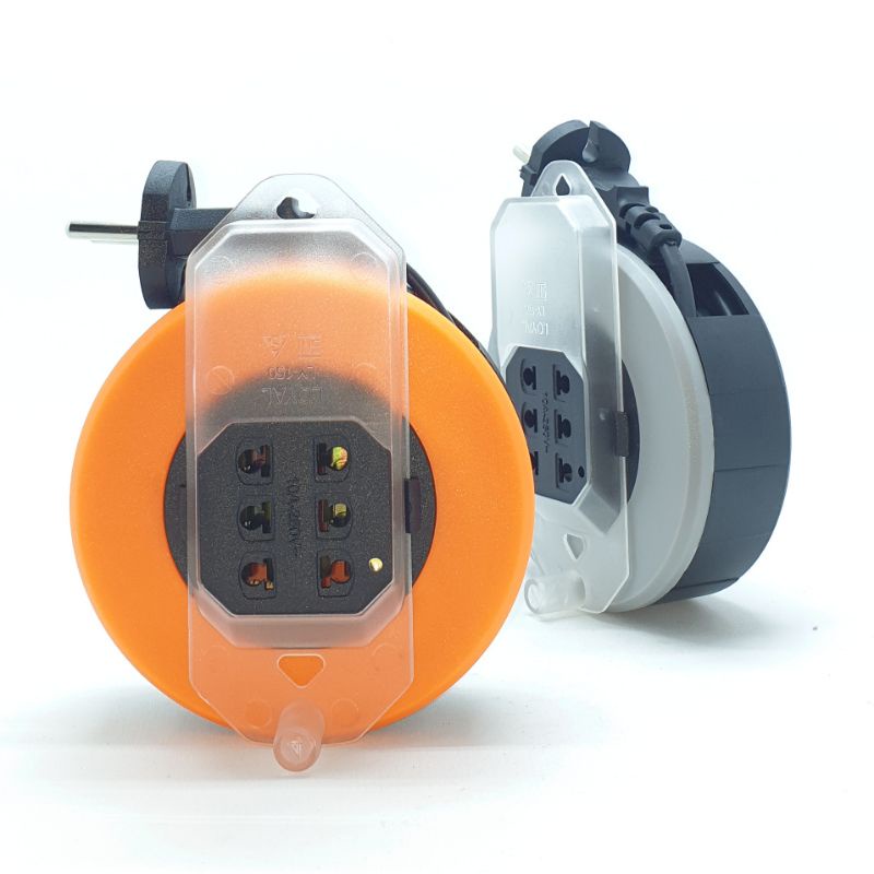 LY-150 Loyal Kabel Bok 3Mtr / Box Kabel / Kabel Rol / Kabel Gulung / Colokan Listrik Travel Travelling / Stop Kontak (D10,5cm)