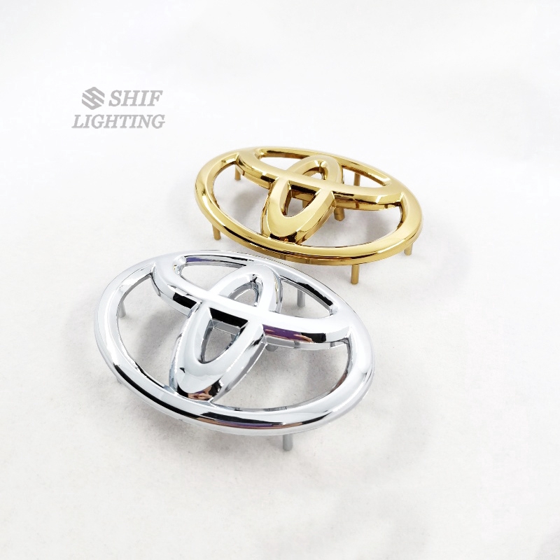 1pc Stiker Emblem Logo Toyota Bahan Abs Warna Emas Untuk Stir Mobil Toyota