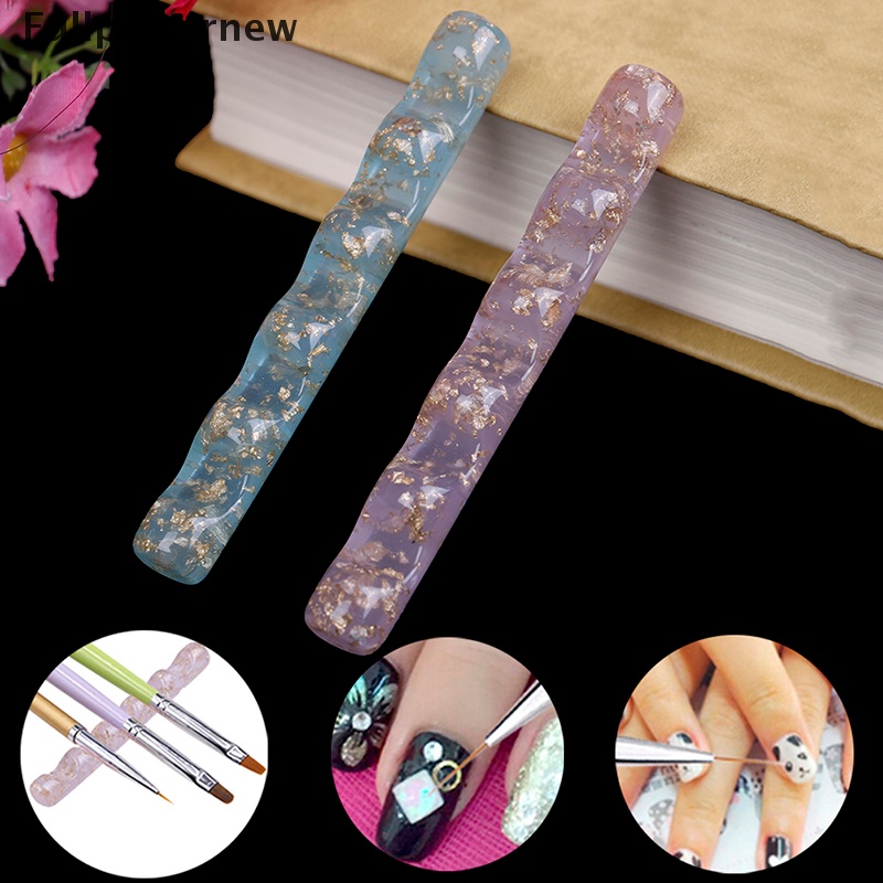 (FULL) Stand Holder Display 5pcs Pen Brush Nail Art Bahan Akrilik Bening