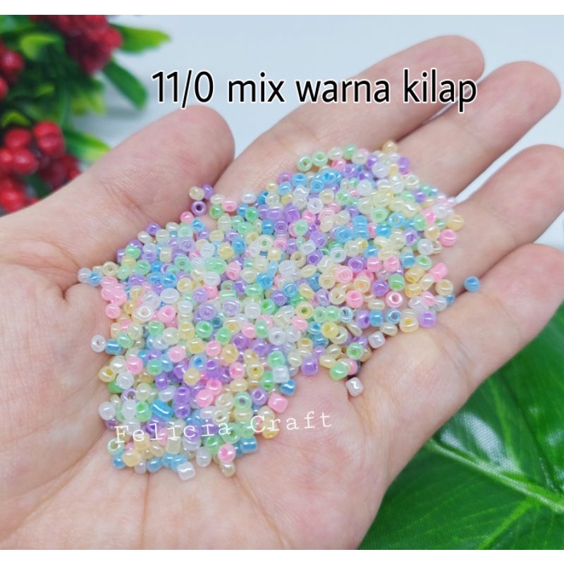 20gram Manik pasir 6/0 8/0 11/0 mix warna