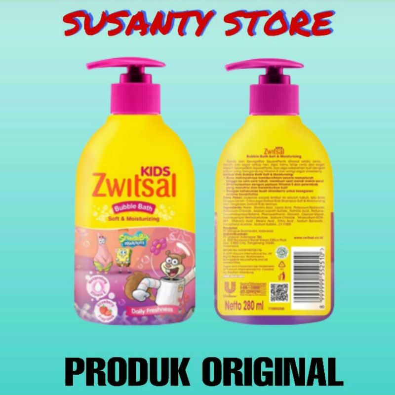 ZWITSAL KIDS BUBLE BATH SOFT &MOUISTURIZING 280ML.
