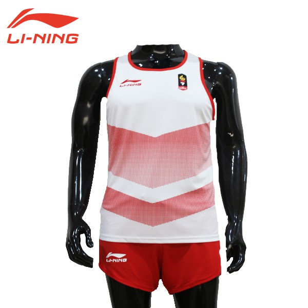 Li-Ning Asian Games Running Jersey Set AATN103-1 White/Red