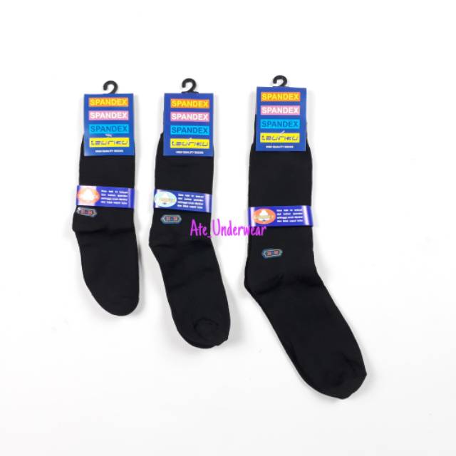 AT166-Kaos kaki Hitam Buat sekolah SD SMP SMA