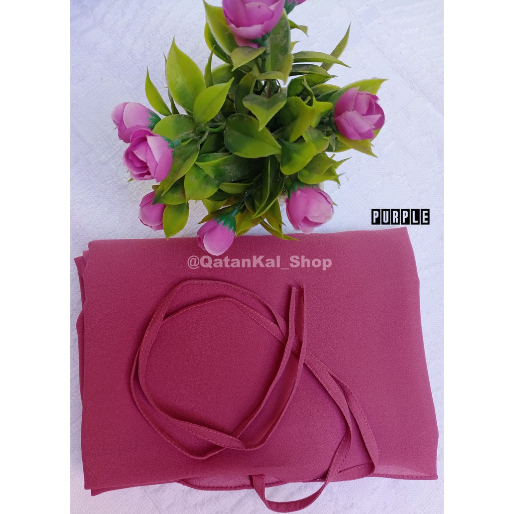 BERGO MARYAM TALI HIJAB INSTAN NON PET BAHAN DIAMOND KERUDUNG JILBAB PREMIUM BAGIAN 1-Purple
