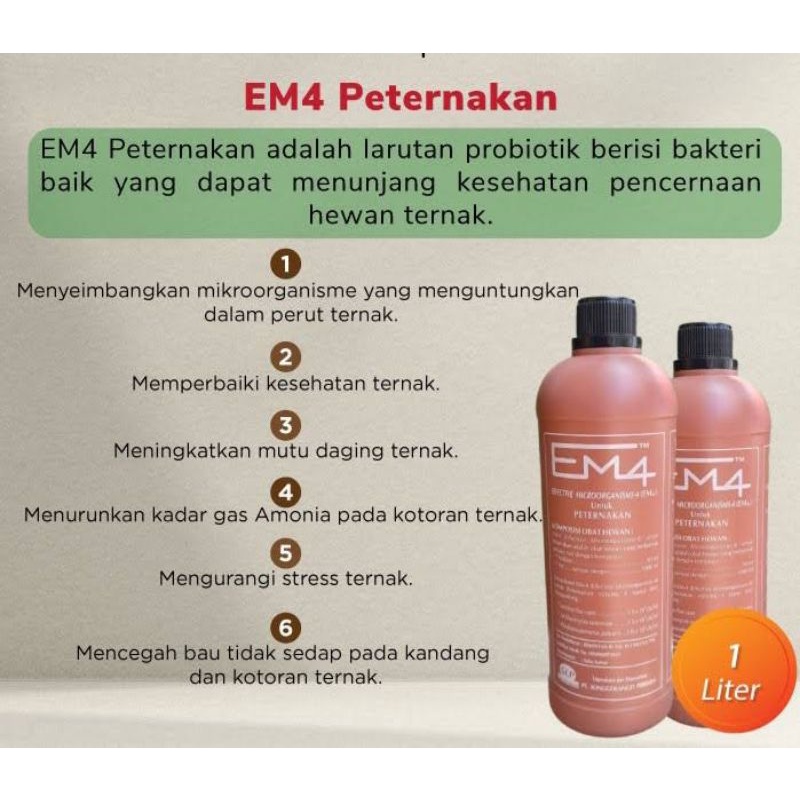 EM4 Peternakan 1liter / EM4