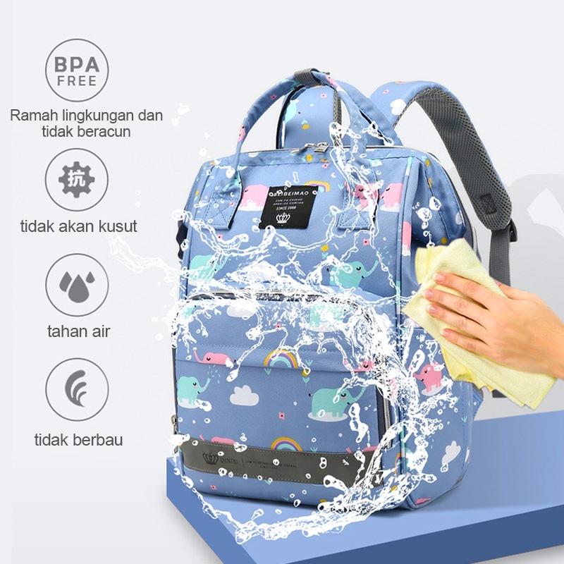 HIPPL LAND Tas Bayi Multifungsi Baby diapers bag Perawatan tas Perlengkapan Ransel Backpack 255