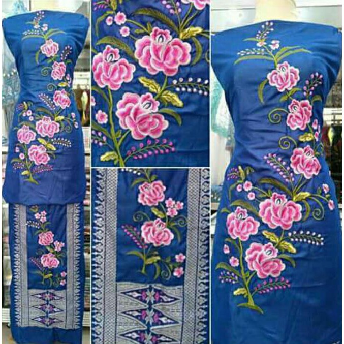 Bukittinggi Original Kain Bordir Bukittinggi Bakal Baju - Hitam Bordiran Sulaman