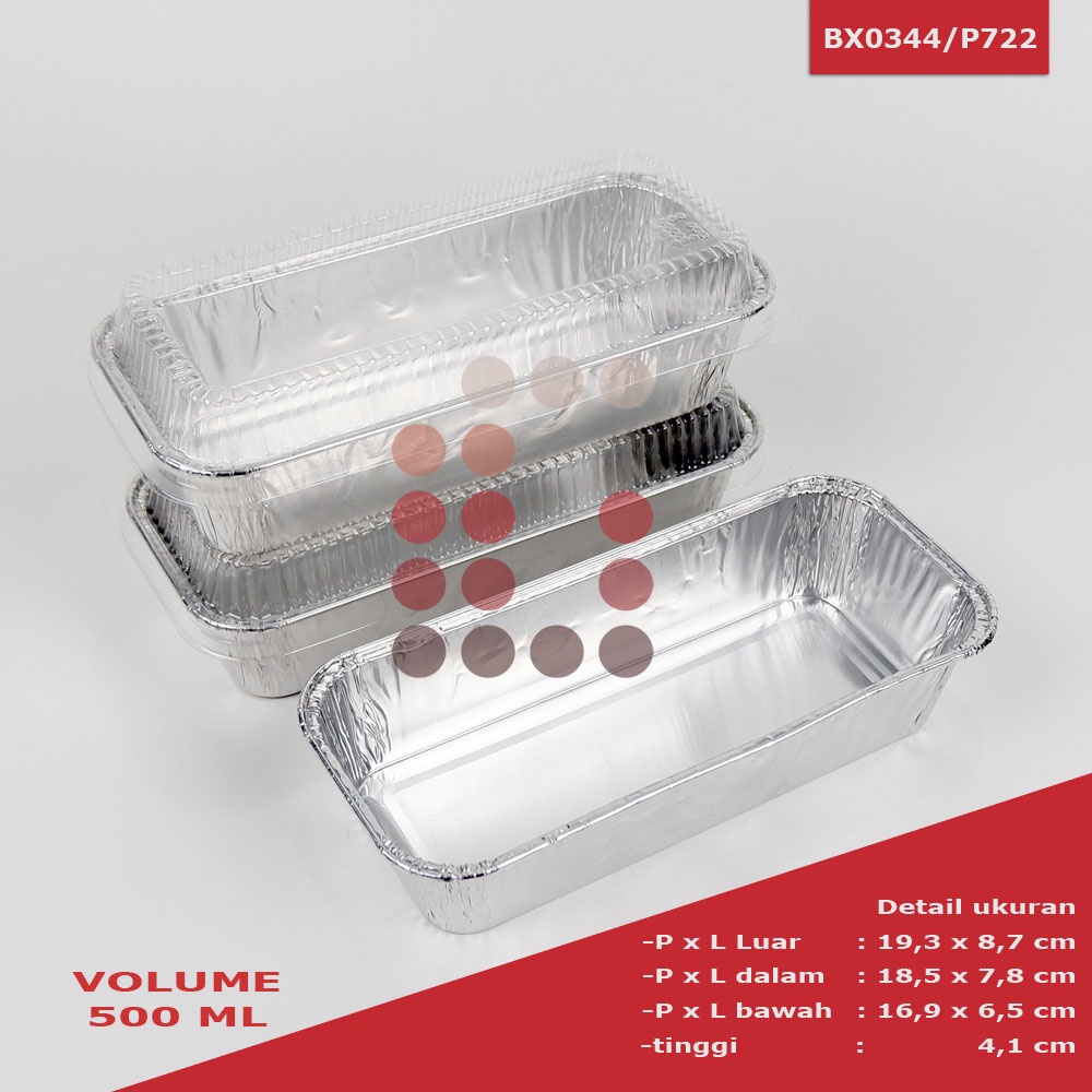 Alumunium foil BX0344 + tutup / lasagna / cinnamon roll