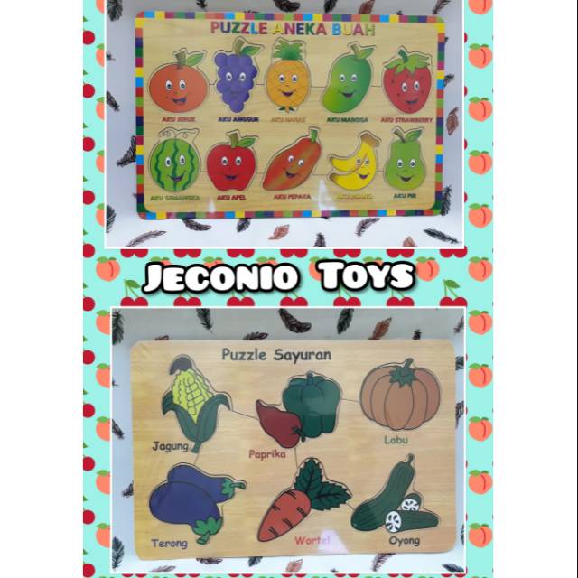 Puzzle buah dan sayur