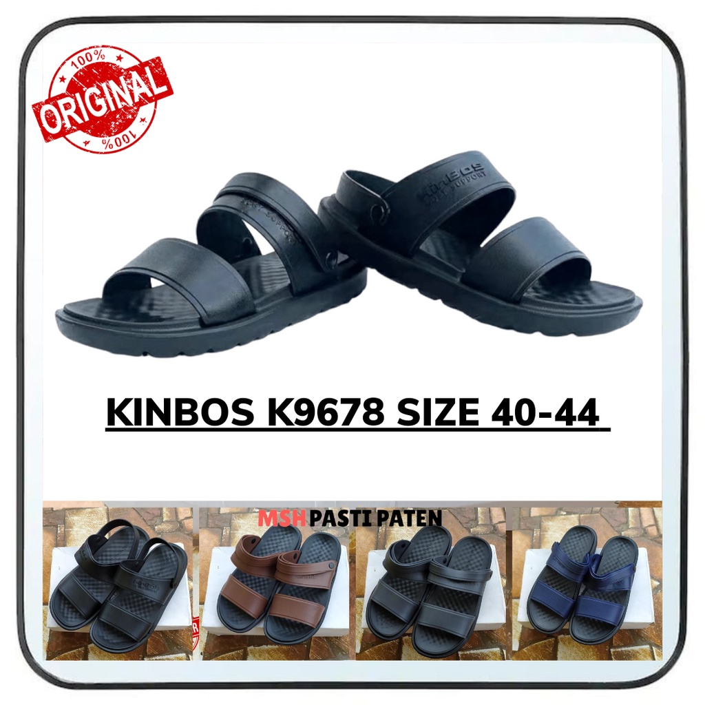 Sandal tali belakang pria Sandal rangke Sandal karet Sandal gunung karet ori kinbos k9678 size 40-44