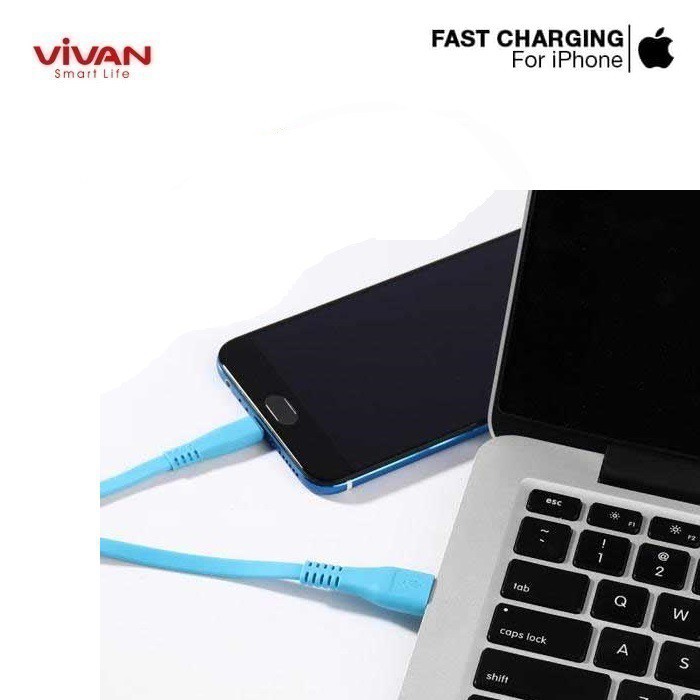 Kabel Data Fast Charging Vivan CSL100S Lightning Cable Data For Iphone  5/6/7 &amp; ipad mini/air