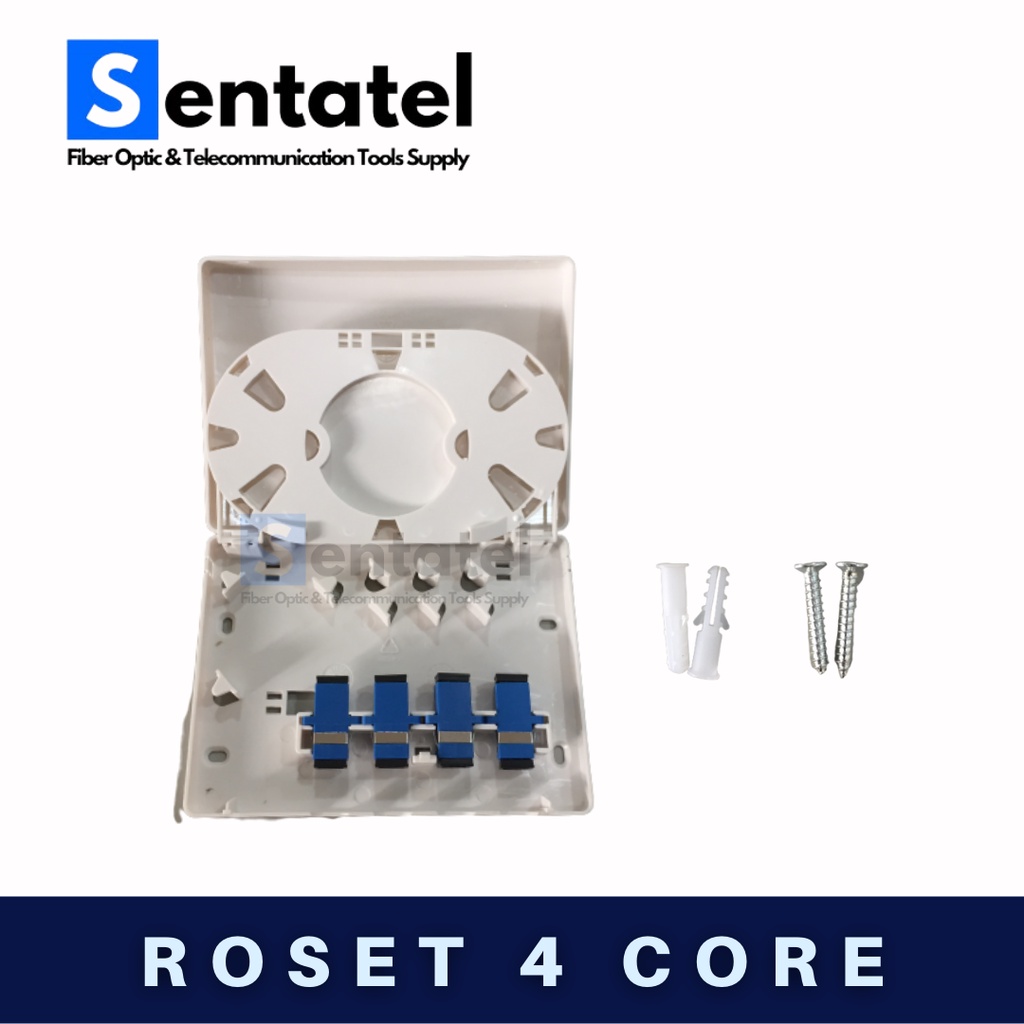 ROSET FO 4 CORE / ROSET FTTH 4 CORE + 4 ADAPTOR SC UPC