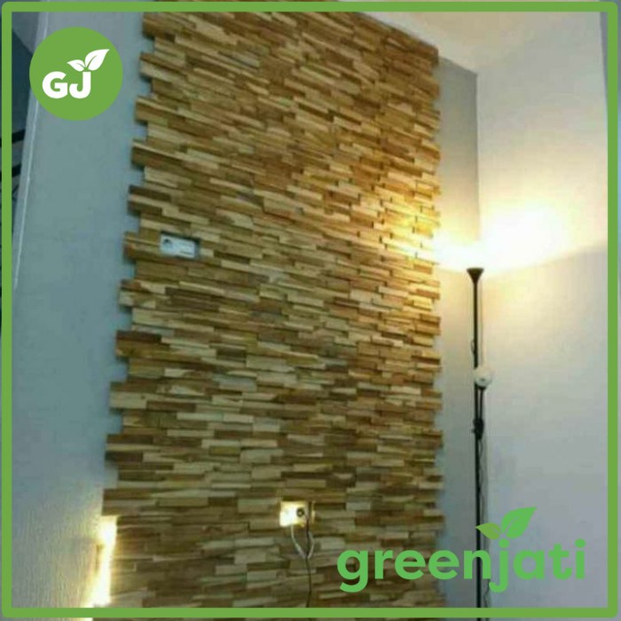 wood panel dinding kayu jati