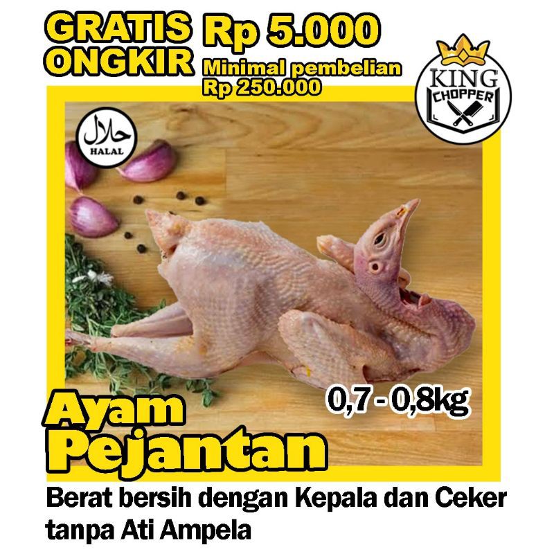 

AYAM PEJANTAN / KALASAN POTONG UTUH BEKU 0.7 - 0.8 kg