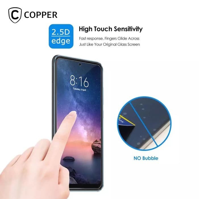 Xiaomi Redmi 2S - COPPER TEMPERED GLASS FULL CLEAR