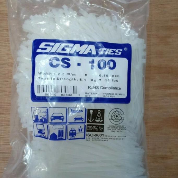 

Office & Stationery | Document Organizer | Kabel Tis / Cable Ties 10Cm Isi 1000Pcs Type : Cs-100 Warna : Putih | Best Seller