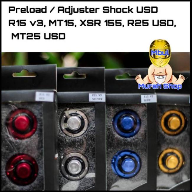 Preload Shock Upsidedown R15 V3 Mt15 Xsr155 R25 Mt25 New Adjuster Shock
