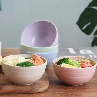 ☛TK☚ R654 Mangkok Wheat Straw Bowl | Mangkuk Plastik Microwave Warna Warni | Gandum kokoh | BPA Free