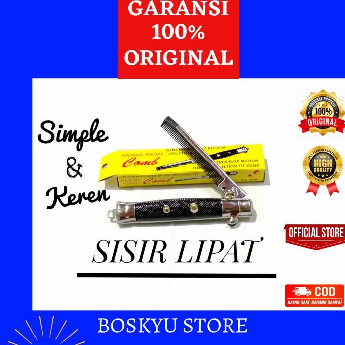 (BISA COD) Sisir lipat keren sisir saku traveling sisir rambut pria TERPERCAYA Kode 551