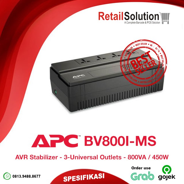 UPS APC BV800 800VA 450W AVR Surge Protection / BV800-IMS BV800IMS