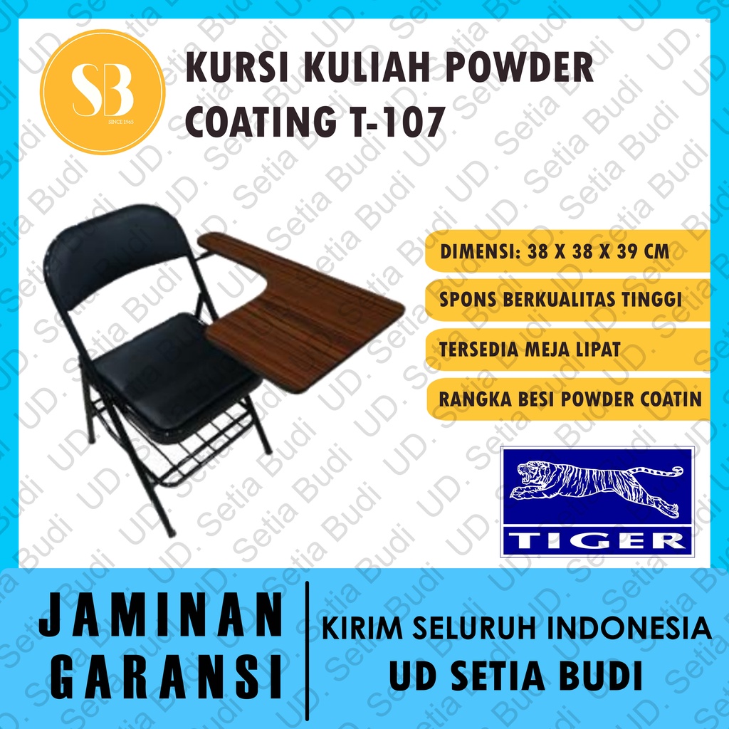 Kursi Kuliah Meja Tiger T-107 TABLE BROWN POWDER COATING