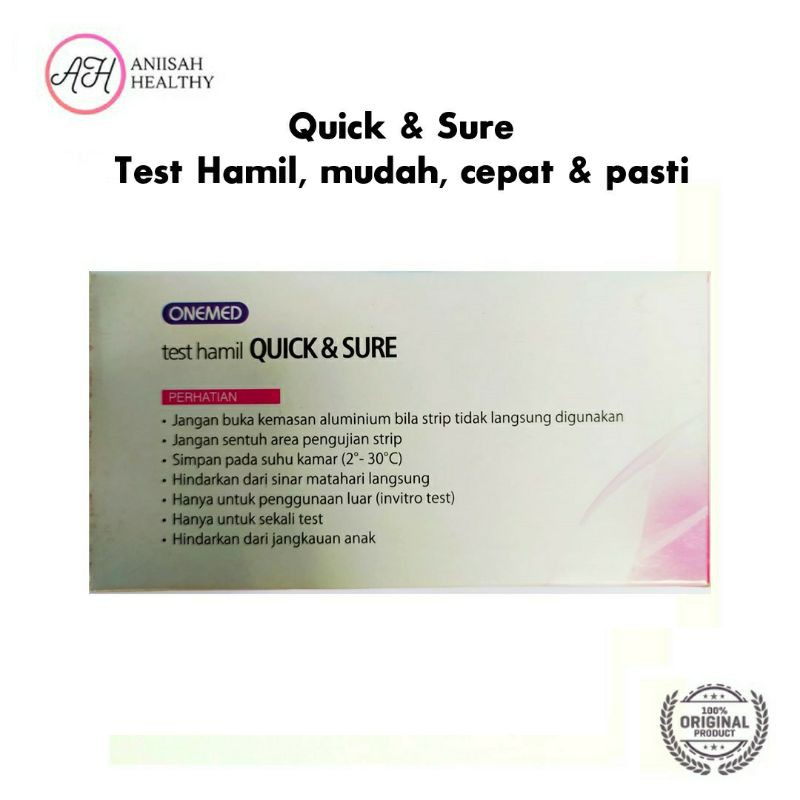 Tes Kehamilan Onemed Quick&amp;Sure &gt; Tes Hamil Cassette &gt; Testpack &gt; Tespek &gt; Pregnancy Test Stick