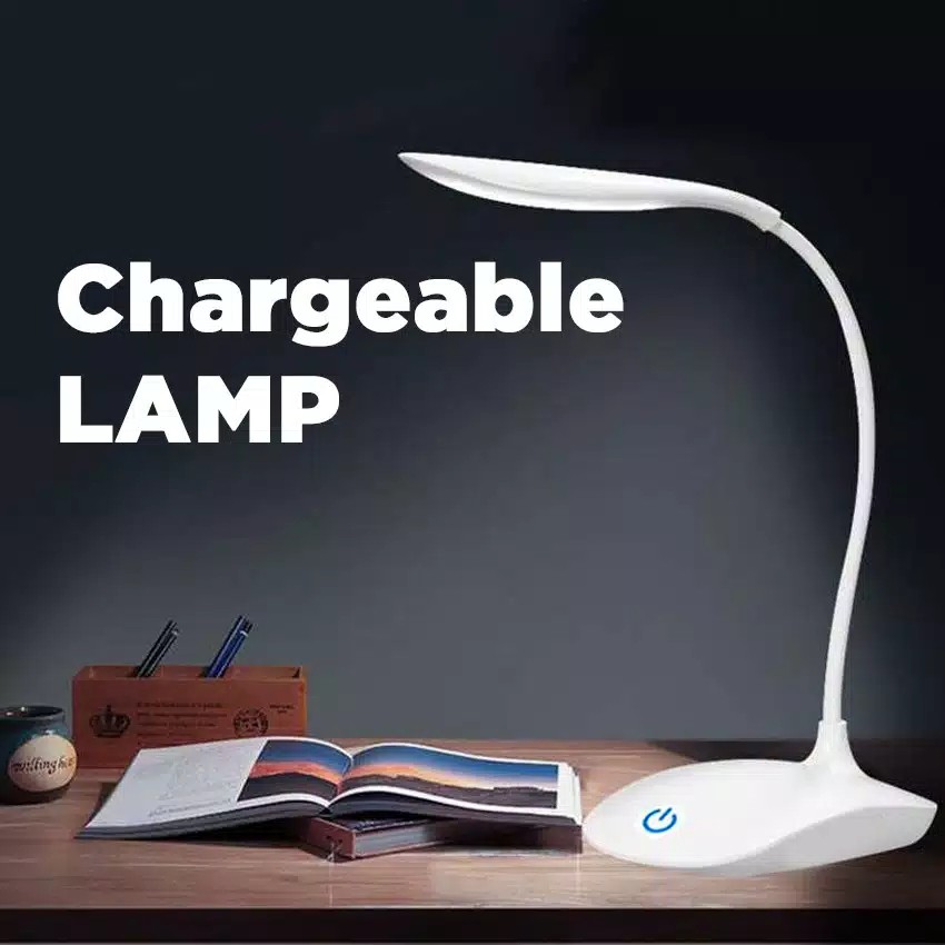 Lampu Belajar Meja Duduk Rechargeable Touch button Portable Charge Usb LED lamp V-002 Anak Sentuh