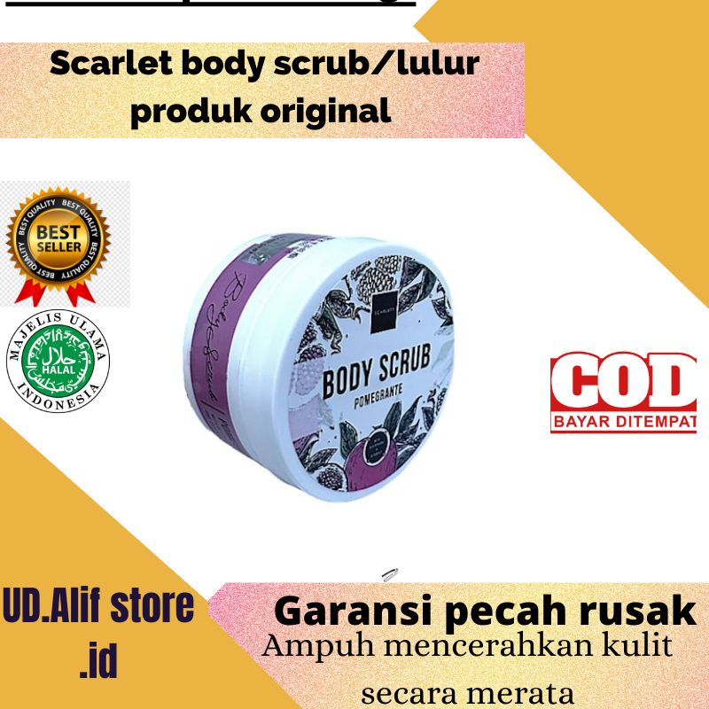 SCARLETT BODY SCRUB ORIGINAL SCARLET LULUR PEMUTIH KULIT SCARLET scrub bpom scarlet body scrub lulur