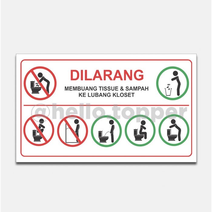 

Sign Akrilik Larangan Toilet Himbauan / Sign Board Akrilik Printed Keren
